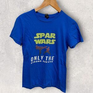 Star Wars Parody Spar Wars Martial Arts‎ Women's Graphic T Shirt Blue Size Small